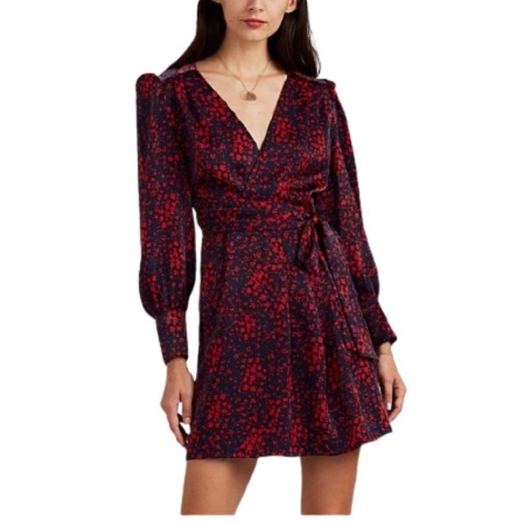 FiveSeventyFive - Floral Satin Wrap Dress - Picture 9 of 9